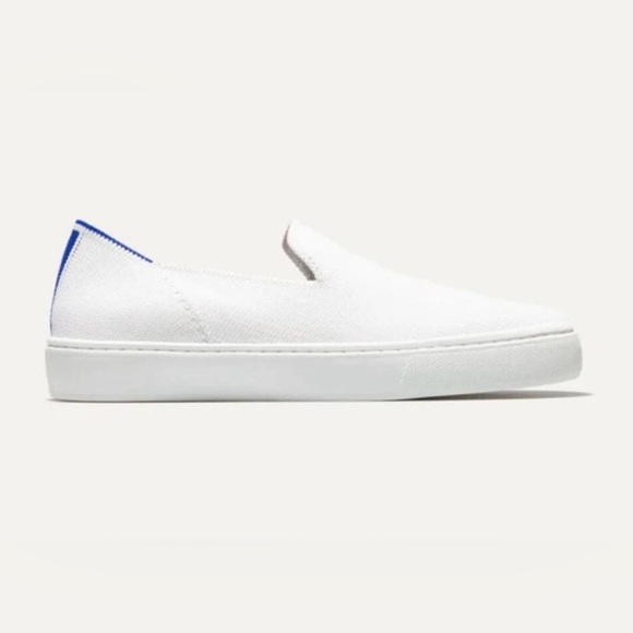 Rothy's White and Navy Slip-On Sneakers Size 8.5 - Picture 11 of 12